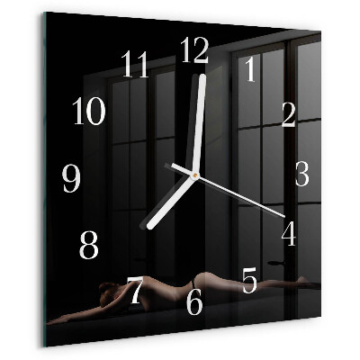 Square wall clock Woman