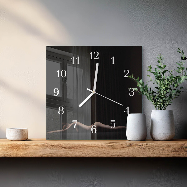 Square wall clock Woman