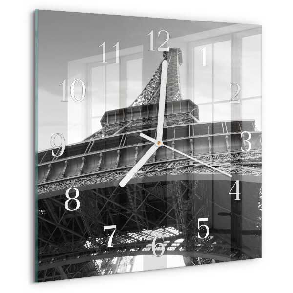 Square wall clock Eiffel Tower Paris