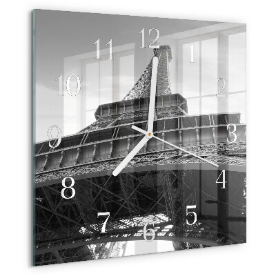 Square wall clock Eiffel Tower Paris