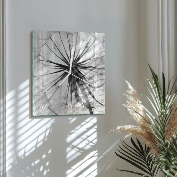 Square wall clock Dandelion