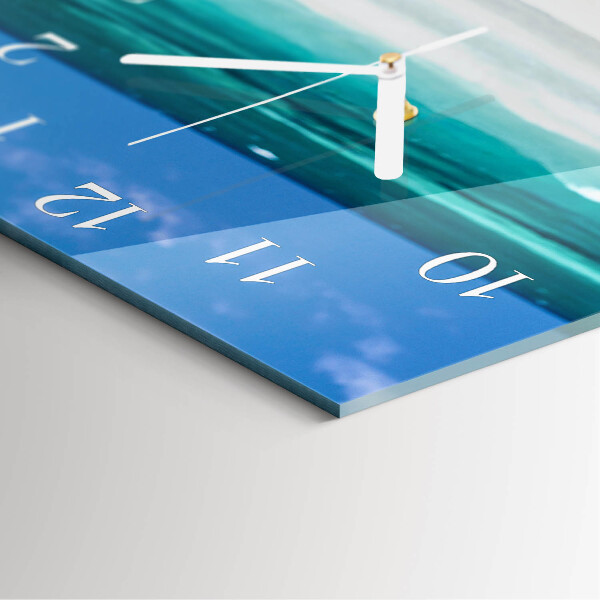 Square wall clock Beach Sea