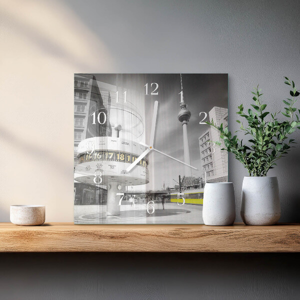 Square wall clock Berlin