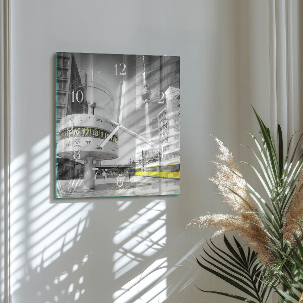 Square wall clock Berlin