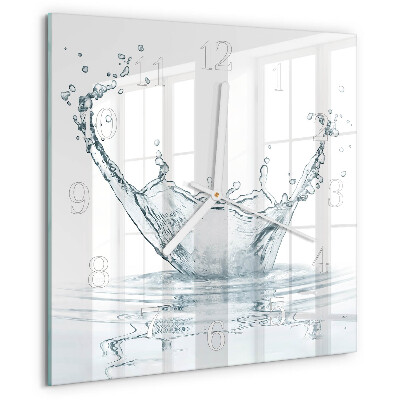 Square wall clock Water