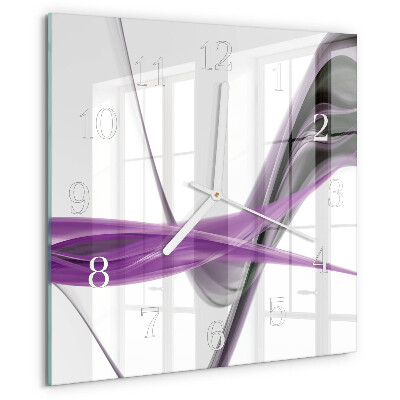 Square wall clock Abstract Smoke