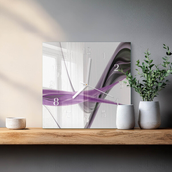 Square wall clock Abstract Smoke