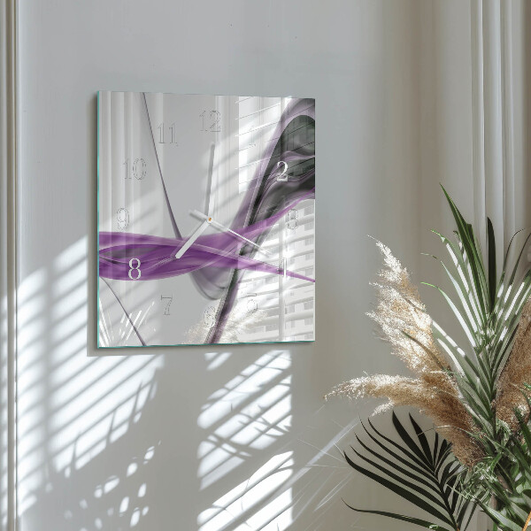 Square wall clock Abstract Smoke