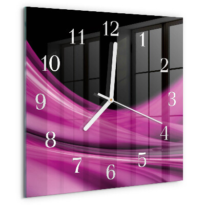 Square wall clock Abstract Lines
