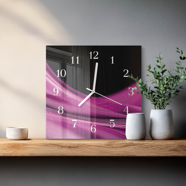Square wall clock Abstract Lines
