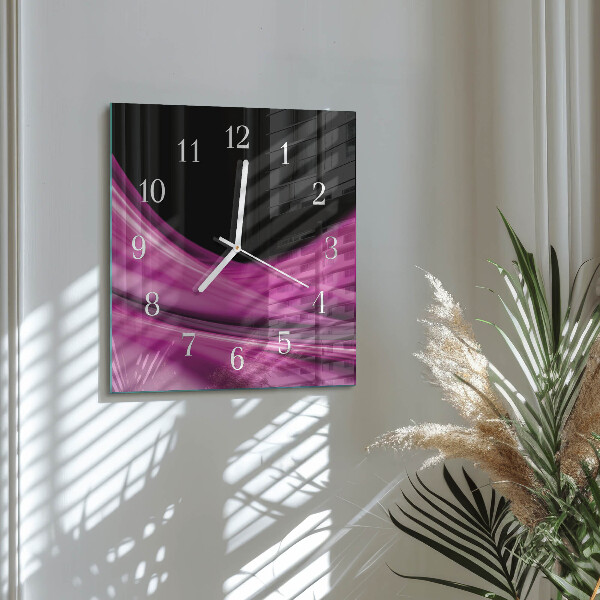 Square wall clock Abstract Lines