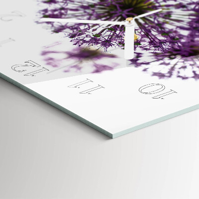 Square wall clock Flower