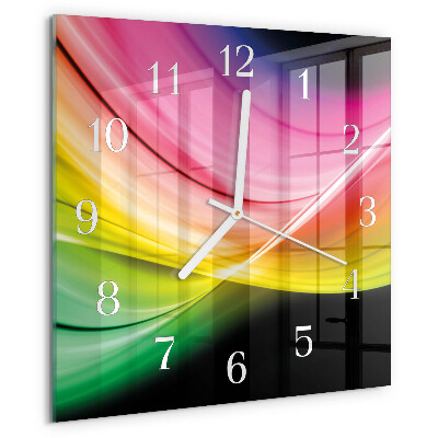 Square wall clock Abstract Lines
