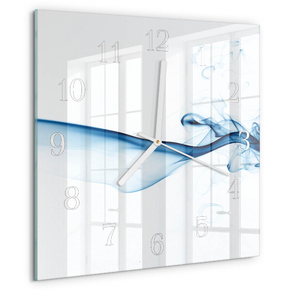 Square wall clock Abstract Smoke