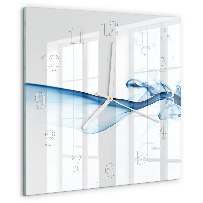 Square wall clock Abstract Smoke