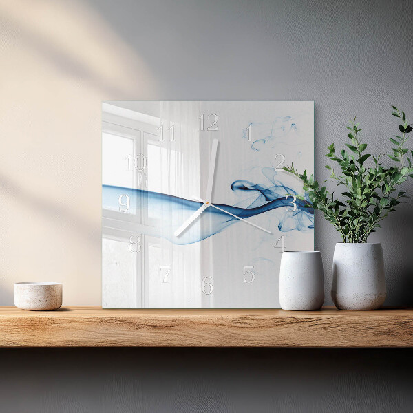 Square wall clock Abstract Smoke