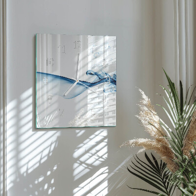 Square wall clock Abstract Smoke