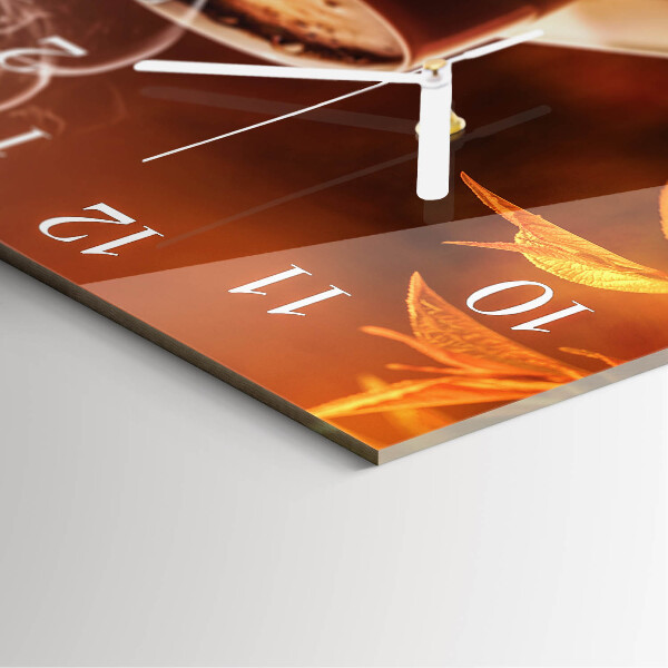 Square wall clock Coffee