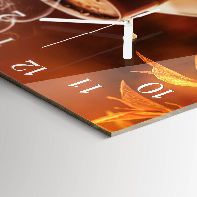 Square wall clock Coffee