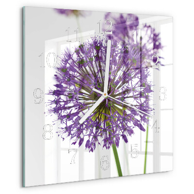 Square wall clock Flower
