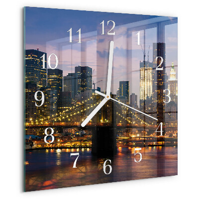 Square wall clock Horizontal Bridge