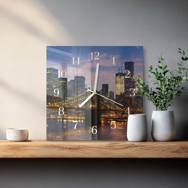 Square wall clock Horizontal Bridge