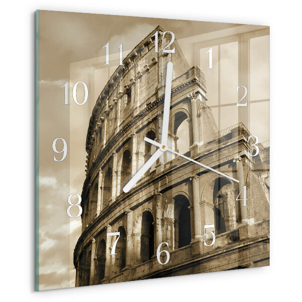 Square wall clock Sepia Colosseum