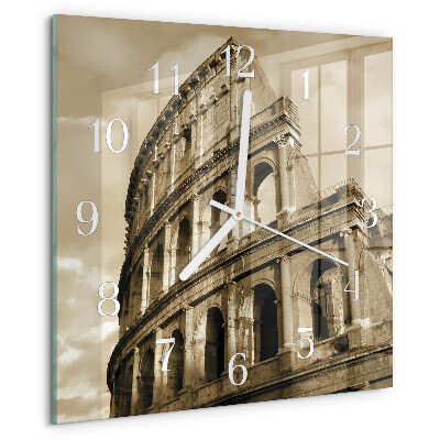 Square wall clock Sepia Colosseum