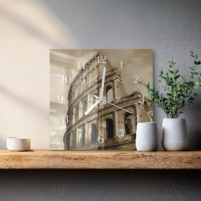 Square wall clock Sepia Colosseum
