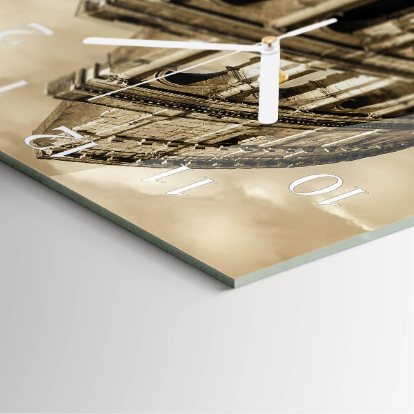 Square wall clock Sepia Colosseum