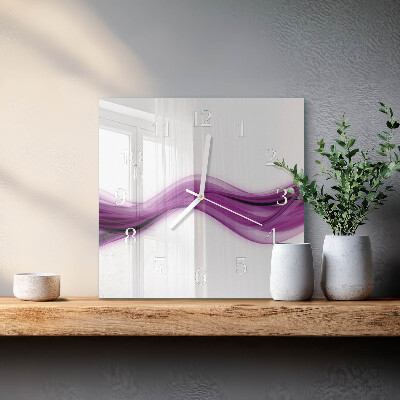 Square wall clock Abstract Lines