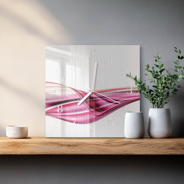 Square wall clock Abstract Lines