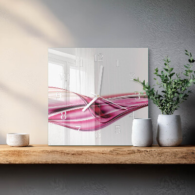 Square wall clock Abstract Lines