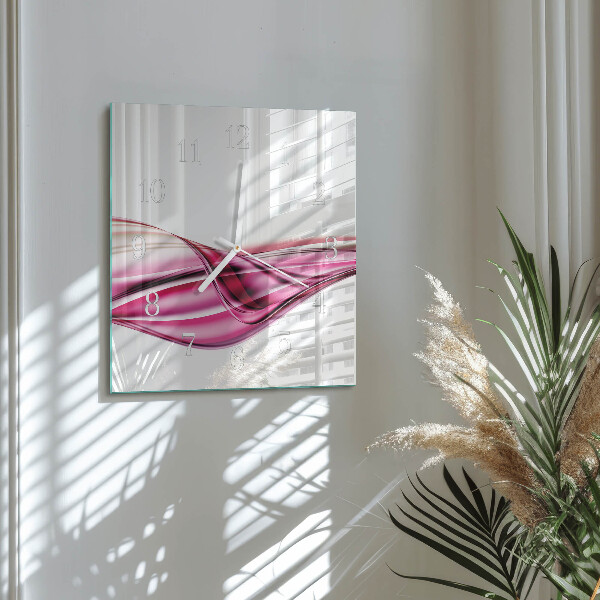 Square wall clock Abstract Lines
