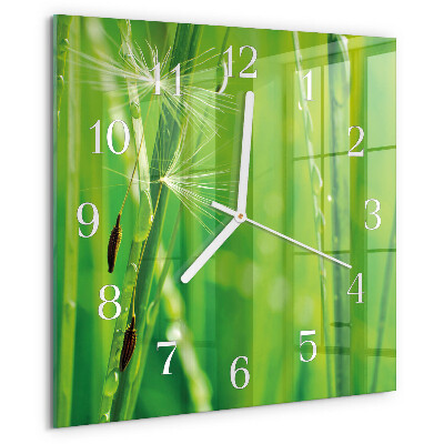 Square wall clock Grass