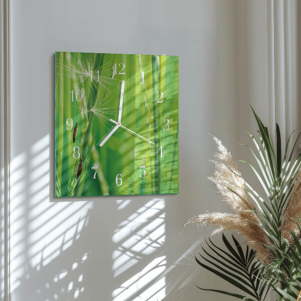 Square wall clock Grass