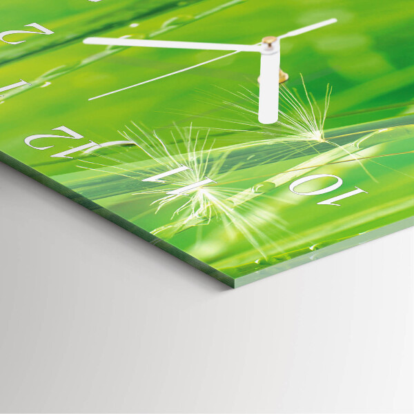 Square wall clock Grass