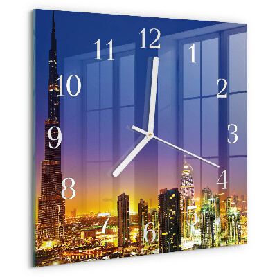 Square wall clock Horizon Dubai