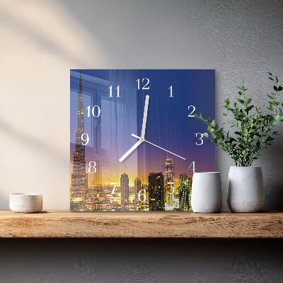 Square wall clock Horizon Dubai