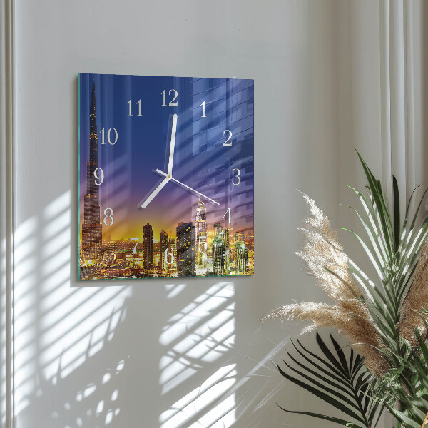 Square wall clock Horizon Dubai