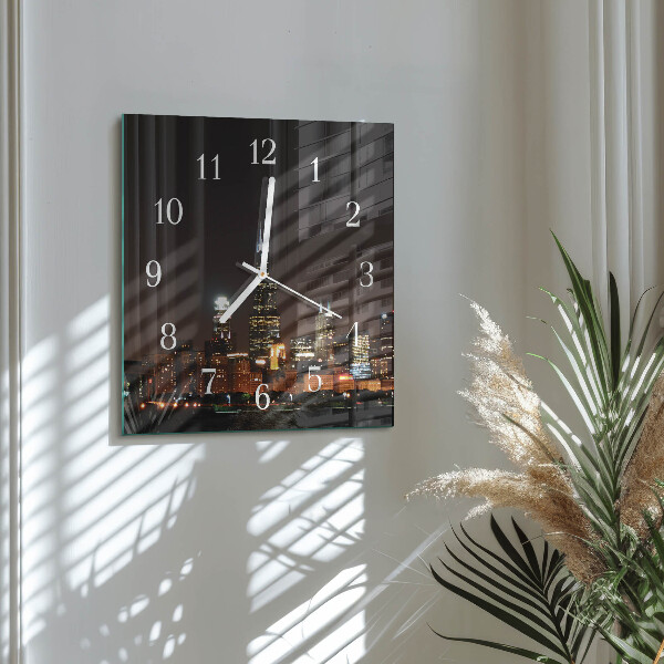 Square wall clock Night of the Horizon