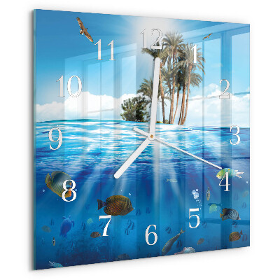 Square wall clock Fish Island