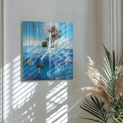 Square wall clock Fish Island