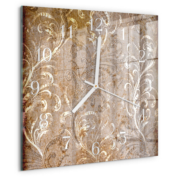Square wall clock Flower Pattern