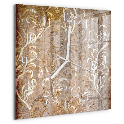 Square wall clock Flower Pattern