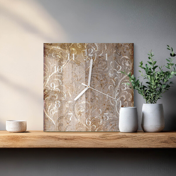 Square wall clock Flower Pattern