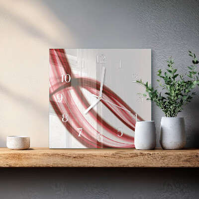 Square wall clock Abstract Lines