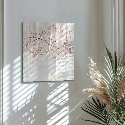 Square wall clock Floral Art
