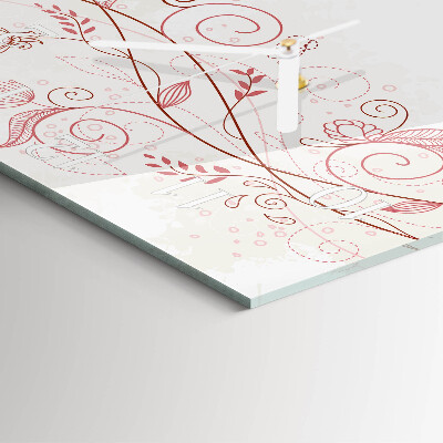 Square wall clock Floral Art