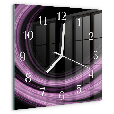 Square wall clock Abstract Lines